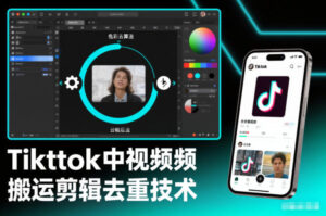 Tiktok中视频纯搬运剪辑去重技术，外来技术，自行测试-网赚资源网