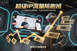 超级IP流量陪跑班，大V流量密码倾囊相授，可直接落地的实操步骤-网赚资源网