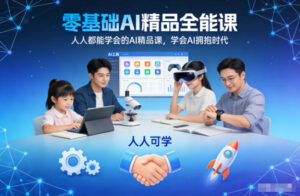 零基础AI精品全能课，人人都能学会的AI精品课，学会AI拥抱时代-网赚资源网