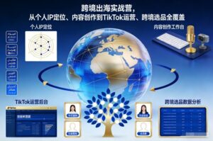 跨境出海实战营，从个人IP定位、内容创作到TikTok运营、跨境选品全覆盖-网赚资源网