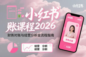 小红书对账课程2026，财务对账与经营分析全流程指南-网赚资源网