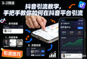 抖音引流教学，手把手教你如何在抖音平台引流-网赚资源网