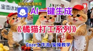 Coze扣子工作流一键生成胖橘猫打工短视频，保姆级实操搭建教学-网赚资源网