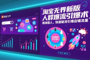 淘宝无界新版人群爆流引爆术，精准圈人，快速破流引爆店铺流量-网赚资源网