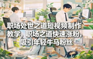 职场处世之道短视频制作教学，职场之道快速涨粉，吸引年轻牛马粉丝-网赚资源网