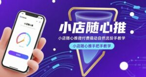 小店随心推微付费撬动自然流投手教学，小店随心推手把手教学-网赚资源网