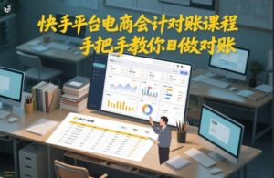 快手平台电商会计对账课程，手把手教你做对账-网赚资源网