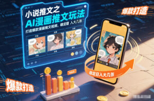 小说推文之AI漫画推文玩法，打造爆款漫画推文视频，稳定日入大几张-网赚资源网