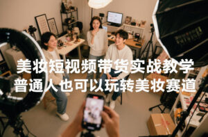 美妆短视频带货实战教学,普通人也可以玩转美妆赛道-网赚资源网