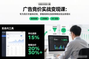 广告竞价实战变现课：专为竞价员量身定制，掌握高转化投放策略实现业绩增长-网赚资源网