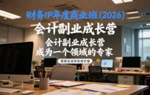 财务IP年度商业班(2026)，会计副业成长营，成为一个领域的专家-网赚资源网