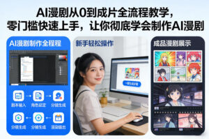 AI漫剧从0到成片全流程教学，零门槛快速上手，让你彻底学会制作AI漫剧【保姆级教程】-网赚资源网