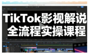 TikTok影视解说全流程实操，手把手教你打造TK爆款解说视频-网赚资源网