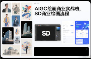 AIGC绘画商业实战班，SD商业绘画流程-网赚资源网