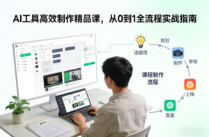 AI工具高效制作精品课，从0到1全流程实战指南-网赚资源网