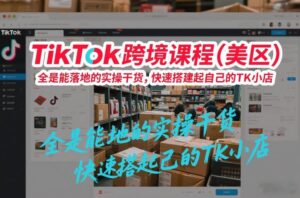 TikTok跨境课程（美区），全是能落地的实操干货，快速搭建起自己的TK小店-网赚资源网