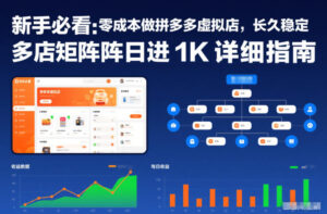 新手必看：零成本做拼多多虚拟店，长久稳定，多店矩阵日进1K详细指南【揭秘】-网赚资源网