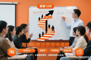 淘宝全套运营现场课程（更新12月），从基础到高阶，拆解淘宝核心玩法-网赚资源网