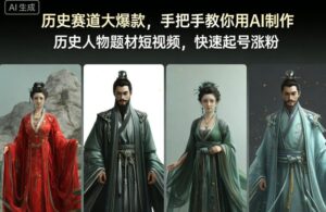历史赛道大爆款，手把手教你用AI制作历史人物题材短视频，快速起号涨粉-网赚资源网