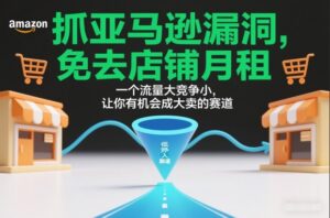 抓亚马逊漏洞，免去店铺月租，一个流量大竞争小，让你有机会成大卖的赛道-网赚资源网
