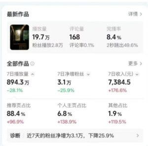 高级感日式情感短视频教学，可做伙伴分成精选，起号变现一步到位-网赚资源网