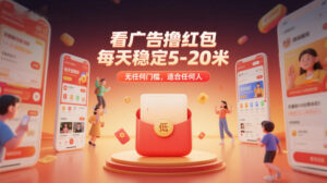 看广告撸红包，每天稳定5-20米，无任何门槛，适合任何人-网赚资源网