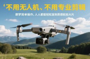 不用无人机、不用专业剪辑，即梦简单操作，人人都能轻松复刻质感航拍大片-网赚资源网