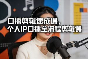 口播剪辑速成课，个人IP口播全流程剪辑课-网赚资源网
