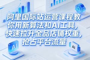 阿里国际站运营课程，教你用新算法和AI工具，快速拉升金品店铺权重，抢占平台流量（更新2026）-网赚资源网