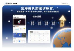 出海成长加速训练营，系统覆盖TikTok出海核心环节，助力把握出海机遇（更新）-网赚资源网