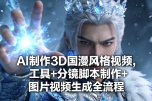 AI制作3D国漫风格视频，工具+分镜脚本制作+图片视频生成全流程-网赚资源网
