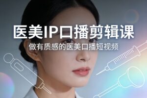 医美IP口播剪辑课，做有质感的医美口播短视频-网赚资源网