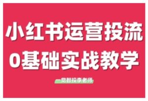小红书运营投流，小红书广告投放从0到1的实战课，学完即可开始投放（更新26年）-网赚资源网