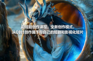 AI短剧创作课程，全新创作模式，从0到1创作属于你自己的短剧和影视化短片-网赚资源网