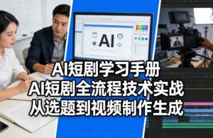 AI短剧学习手册，AI短剧全流程技术实战，从选题到视频制作生成-网赚资源网