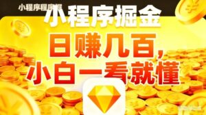微信小程序掘金项目，不用复杂操作，5分钟就能学会上手操作，日入几张【揭秘】-网赚资源网