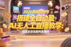 2026最新视频号AI无人直播教学:搭建全自动盈利直播间,低成本开启副业变现-网赚资源网