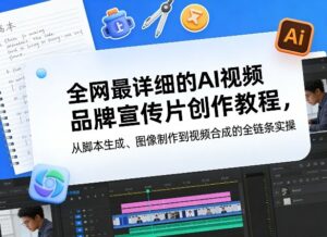 全网最详细的AI视频品牌宣传片创作教程,从脚本生成、图像制作到视频合成的全链条实操-网赚资源网