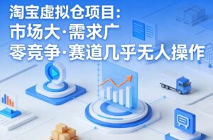淘宝虚拟仓项目,市场大,需求广,零竞争,赛道几乎没人操作-网赚资源网