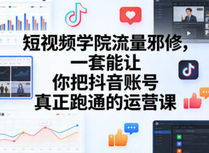 短视频学院流量邪修,一套能让你把抖音账号真正跑通的运营课-网赚资源网