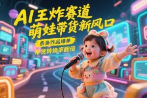 AI王炸赛道,萌娃带货新风口,条条作品爆单,带货转换率翻倍,核心逻辑拆解-网赚资源网
