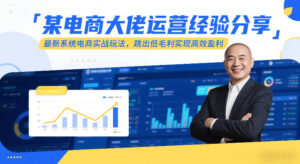 某电商大佬运营经验分享，最新系统电商实战玩法，跳出低毛利实现高效盈利（更新）-网赚资源网