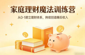 家庭理财魔法训练营，从0-1建立理财体系，持续创造睡后收入-网赚资源网