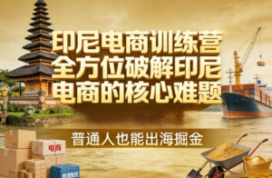 印尼电商训练营，全方位破解印尼电商的核心难题，普通人也能出海掘金-网赚资源网