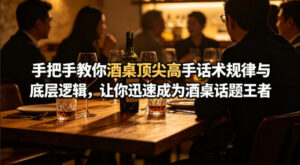 付费文章：手把手教你酒桌顶尖高手话术规律与底层逻辑，让你迅速成为酒桌话题王者(二十年全网独家经验分享)-网赚资源网