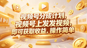 视频号分成计划，599元众筹的Red团队课程，视频号上发发视频，即可获取收益，操作简单-网赚资源网