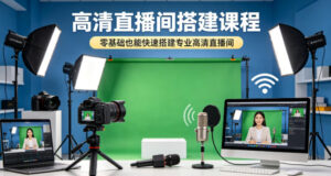 高清直播间搭建课程，零基础也能快速搭建专业高清直播间-网赚资源网