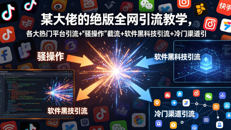 图片[1]-某大佬的绝版全网引流教学，各大热门平台引流+”骚操作”截流+软件黑科技引流+冷门渠道引流等-网赚资源网