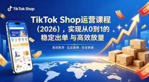 TikTok Shop运营课程（2026），实现从0到1的稳定出单与高效放量-网赚资源网