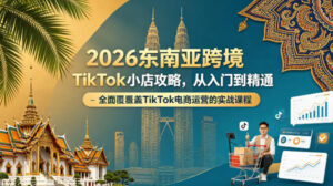 2026东南亚跨境TikTok小店攻略，从入门到精通、全面覆盖TikTok电商运营的实战课程（更新4月）-网赚资源网